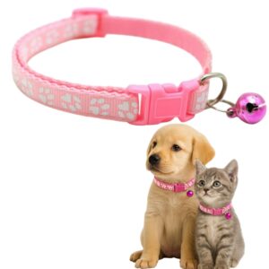 light pink paw print collar