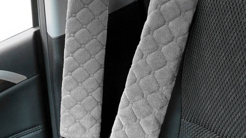 grey pattern Personalised Seatbelt Covers