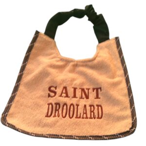 personalized drooling bib for your saint Bernard - saint droolard