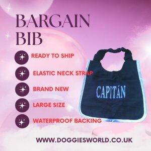 Luxury Dog Bib – Capitán – Large Size, Waterproof Backing, Ready-Made, Exclusive One-Off