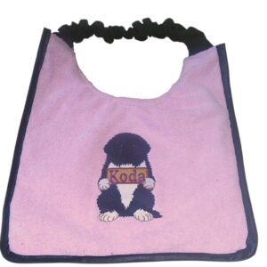 Exclusive Personalised Dog Bib – Newfoundland Holding Sign