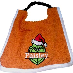 Grinch dog bib personalized with name