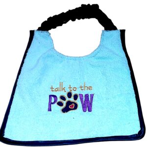 talk to the paw dog bib