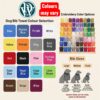 bib colours and sizes