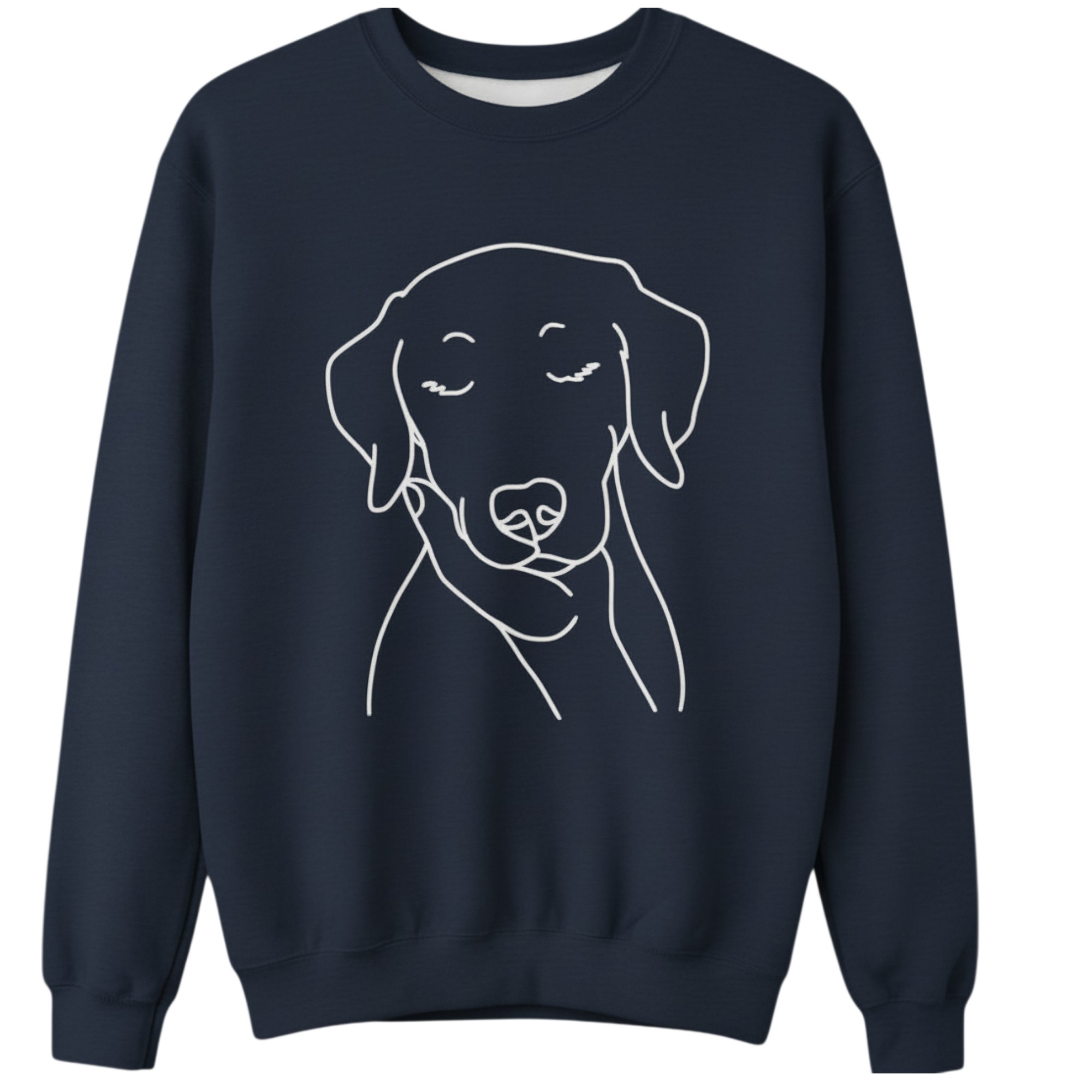 dog face in palm embroidered sweatshirt