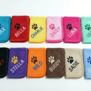 personalized dog towel