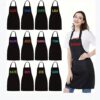 black apron personalized with name